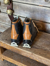 Vintage Nordica two-tone leather (black/tan) Ski Boots