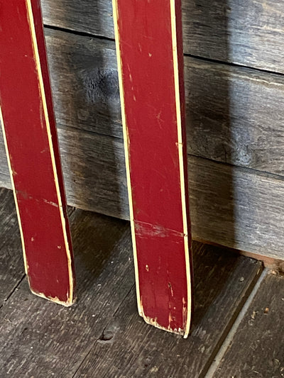 Vintage Swedish Downhill Skis - Red Strimlein