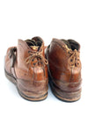 Vintage Square Toe Leather Ski Boots