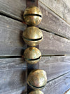 Sleigh Bells - Strap of 19 Bells attached to 90 inch Vintage Leather Strap