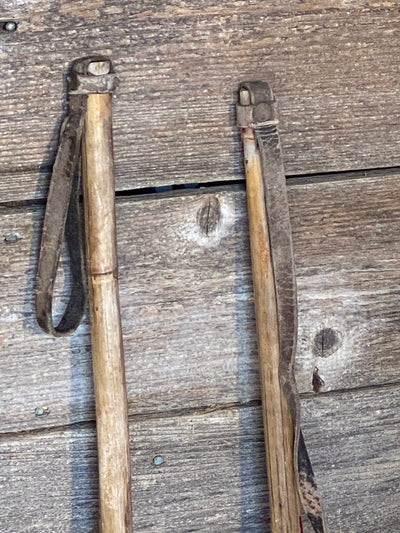 Vintage Bamboo Kids Ski Poles