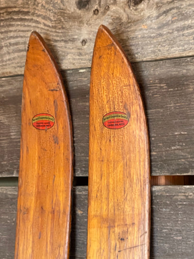 Harvard Cooperative Society wooden downhill skis