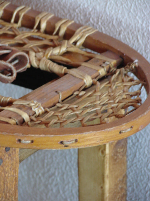 Vintage Snowshoe End Table
