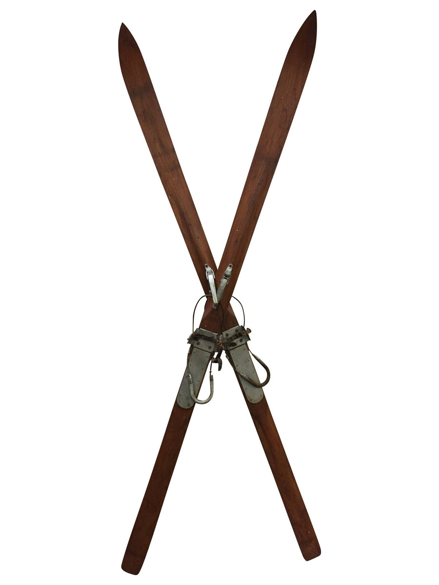 1930s Antique Northland Hickory Skis