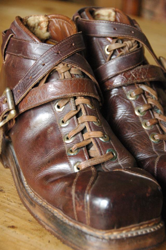 Vintage L.L.Bean Leather Ski Boots - VintageWinter