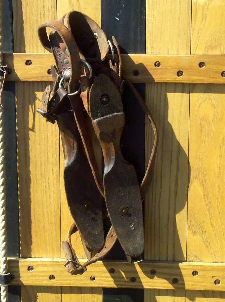 Vintage Wood Ice Skates