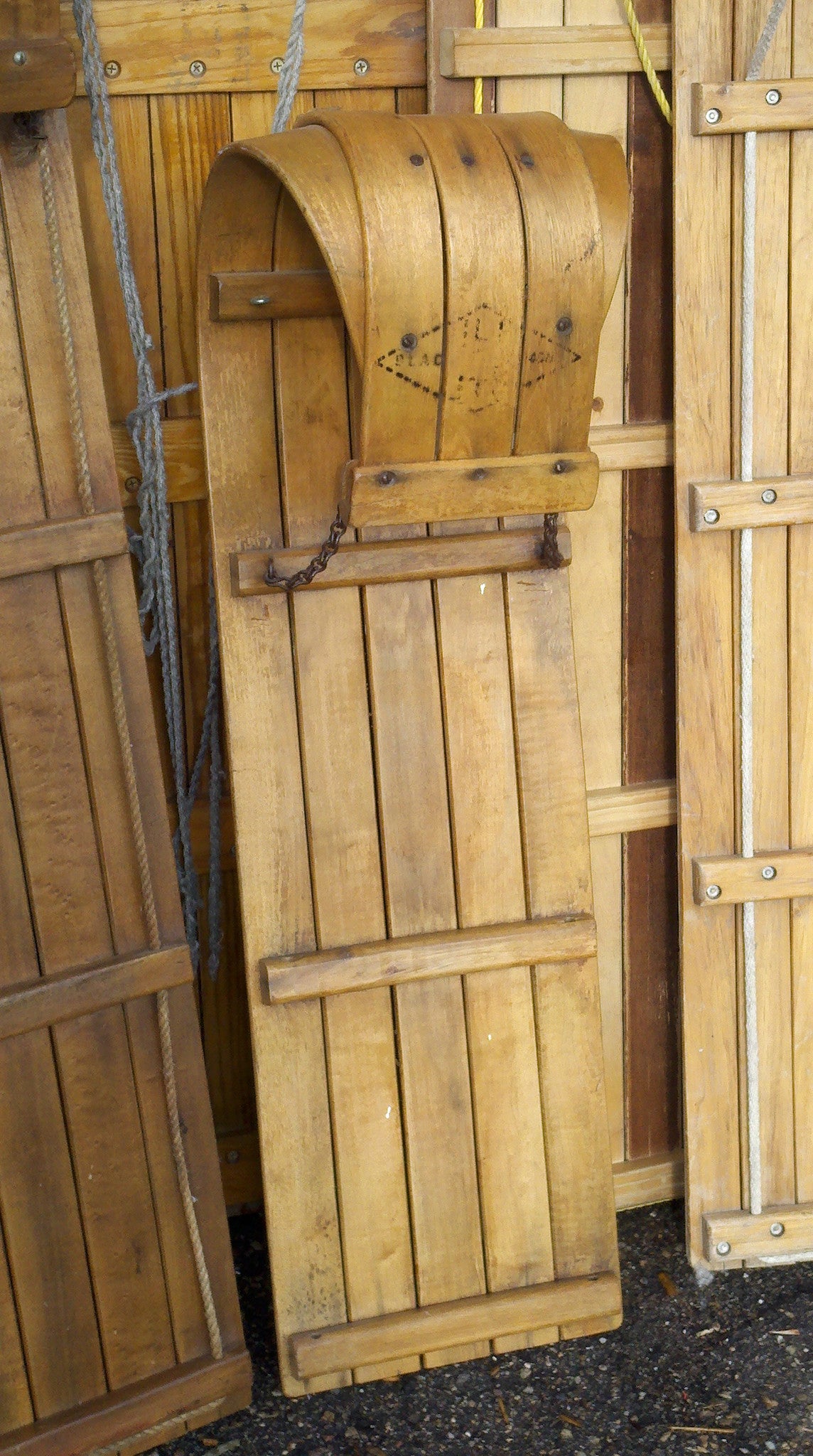 Wood Toboggan with Tapered Top