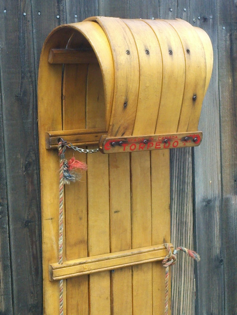 Wood Torpedo Toboggan - Tapered