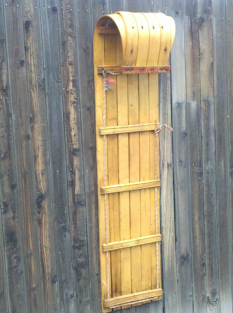 Wood Torpedo Toboggan - Tapered