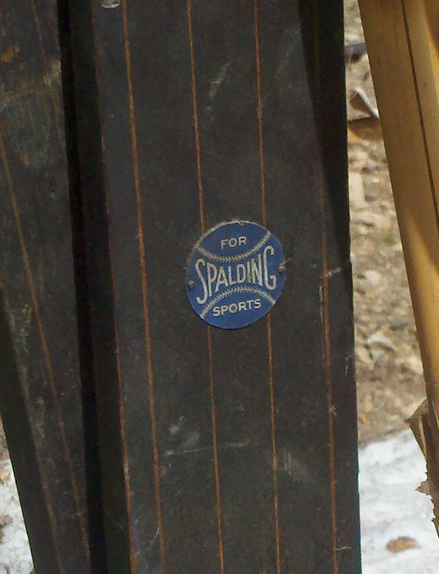 Vintage Spalding Skis with Ski Poles
